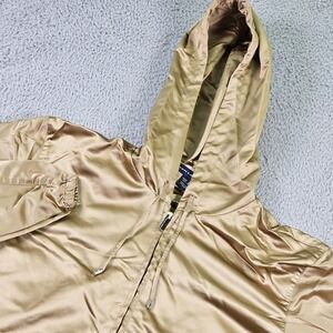 Polo Ralph Lauren Golf Jacket Womens Small Gold Hooded Full Zip Windbreaker